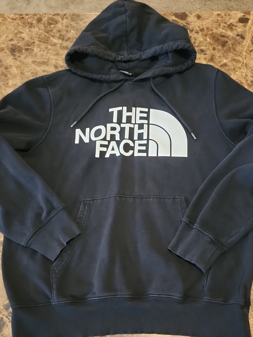 The North Face Black Hoodie with White Logo